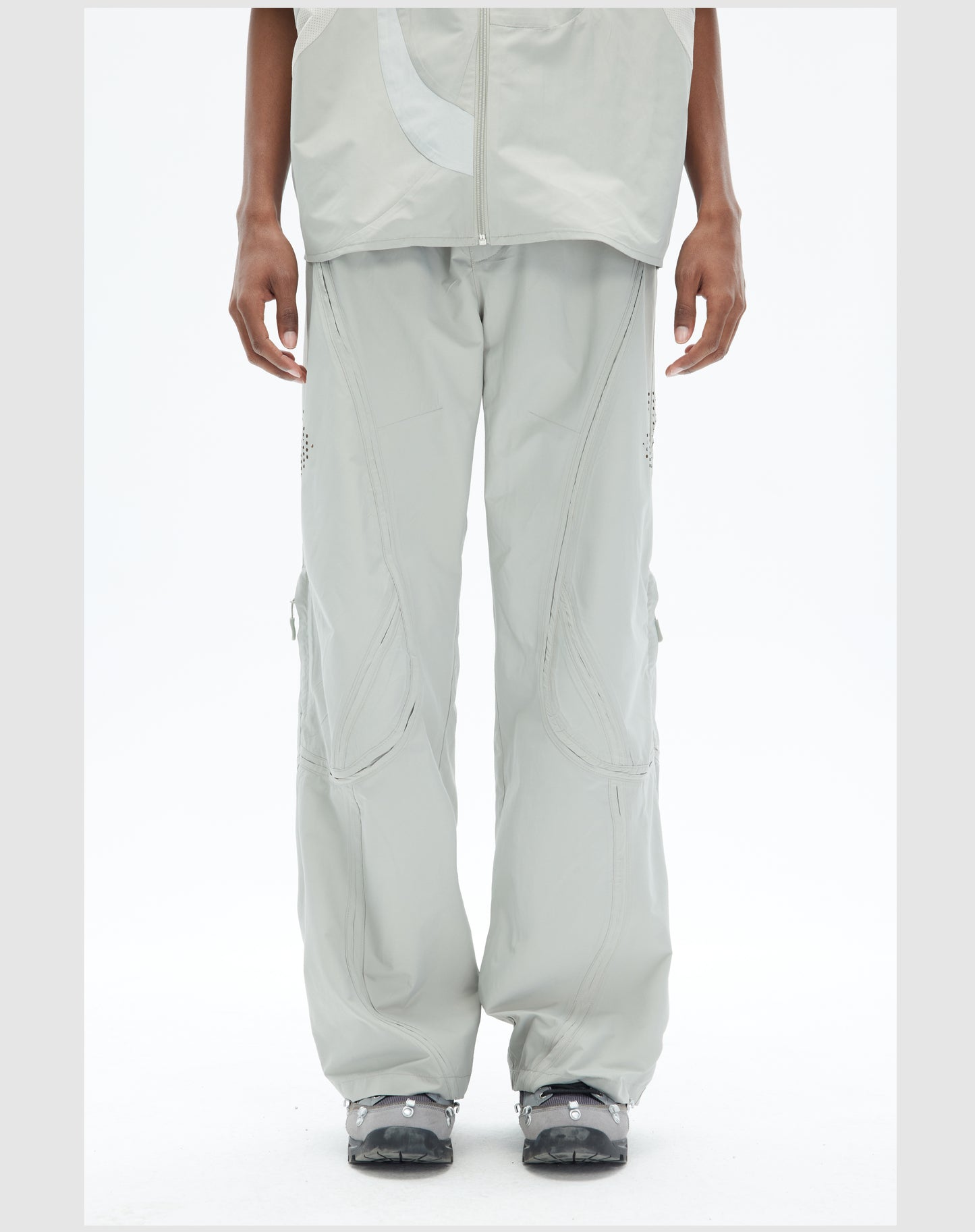 Straight functional casual pants