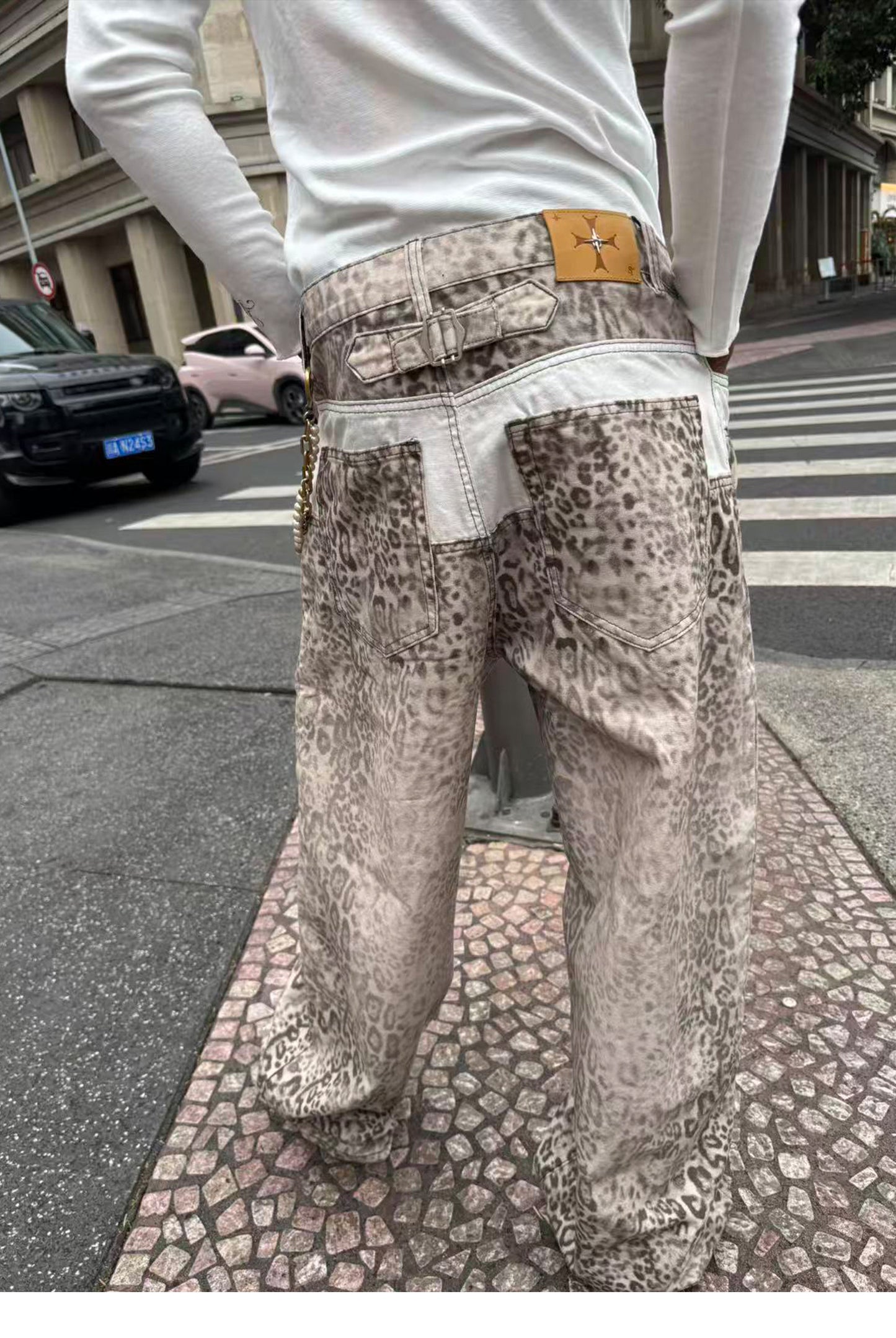 Custom Leopard-Print Casual Pants