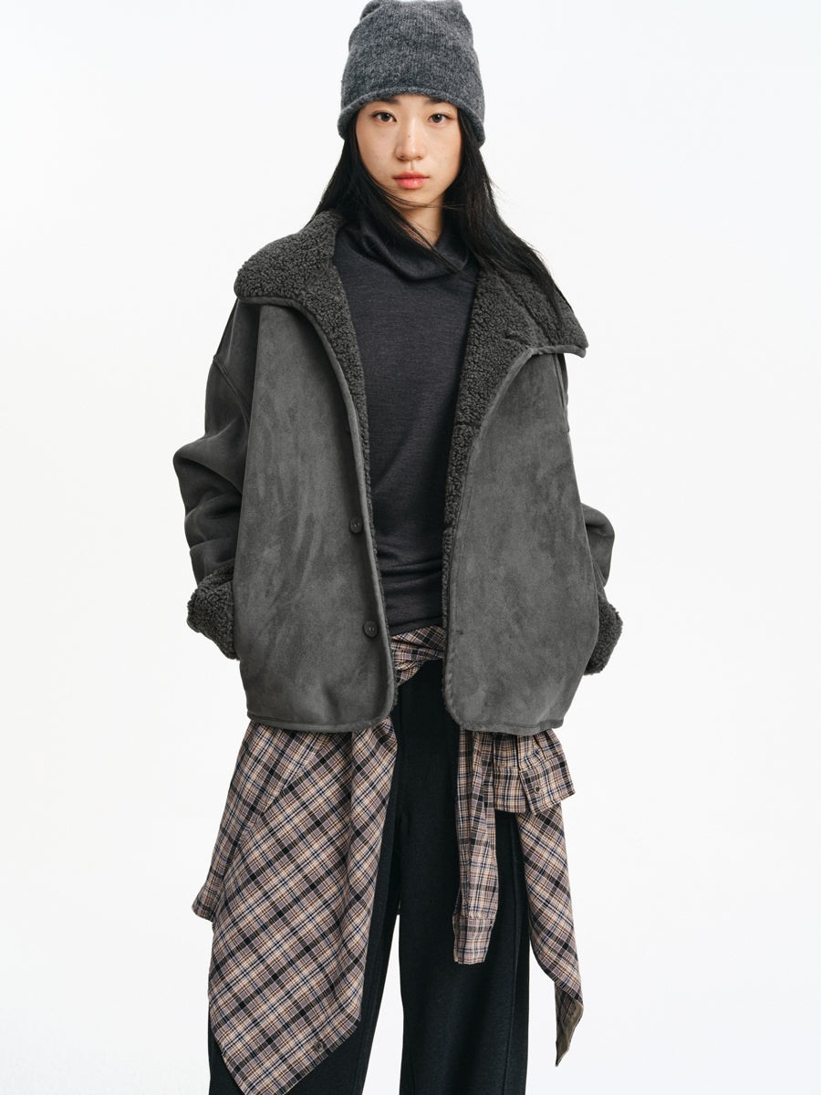 Suede &amp; Fur Jacket