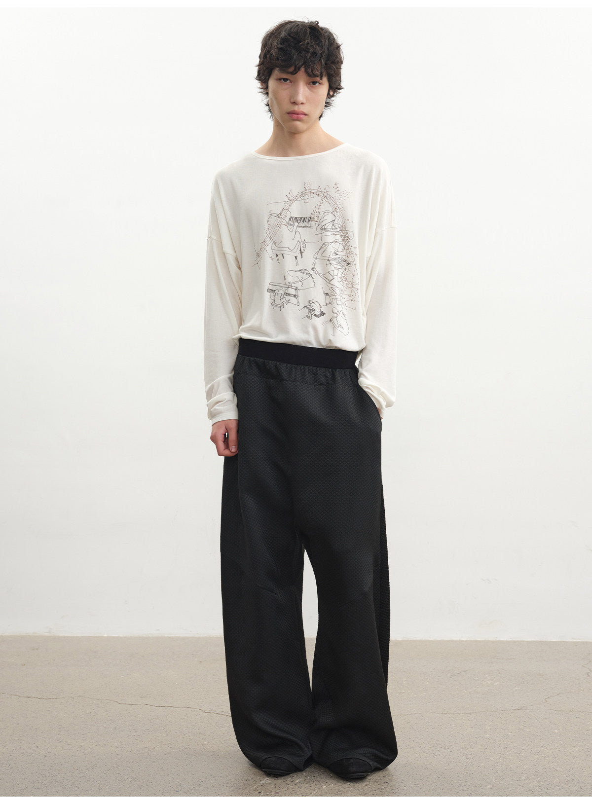 Drop-Shoulder Printed T-Shirt