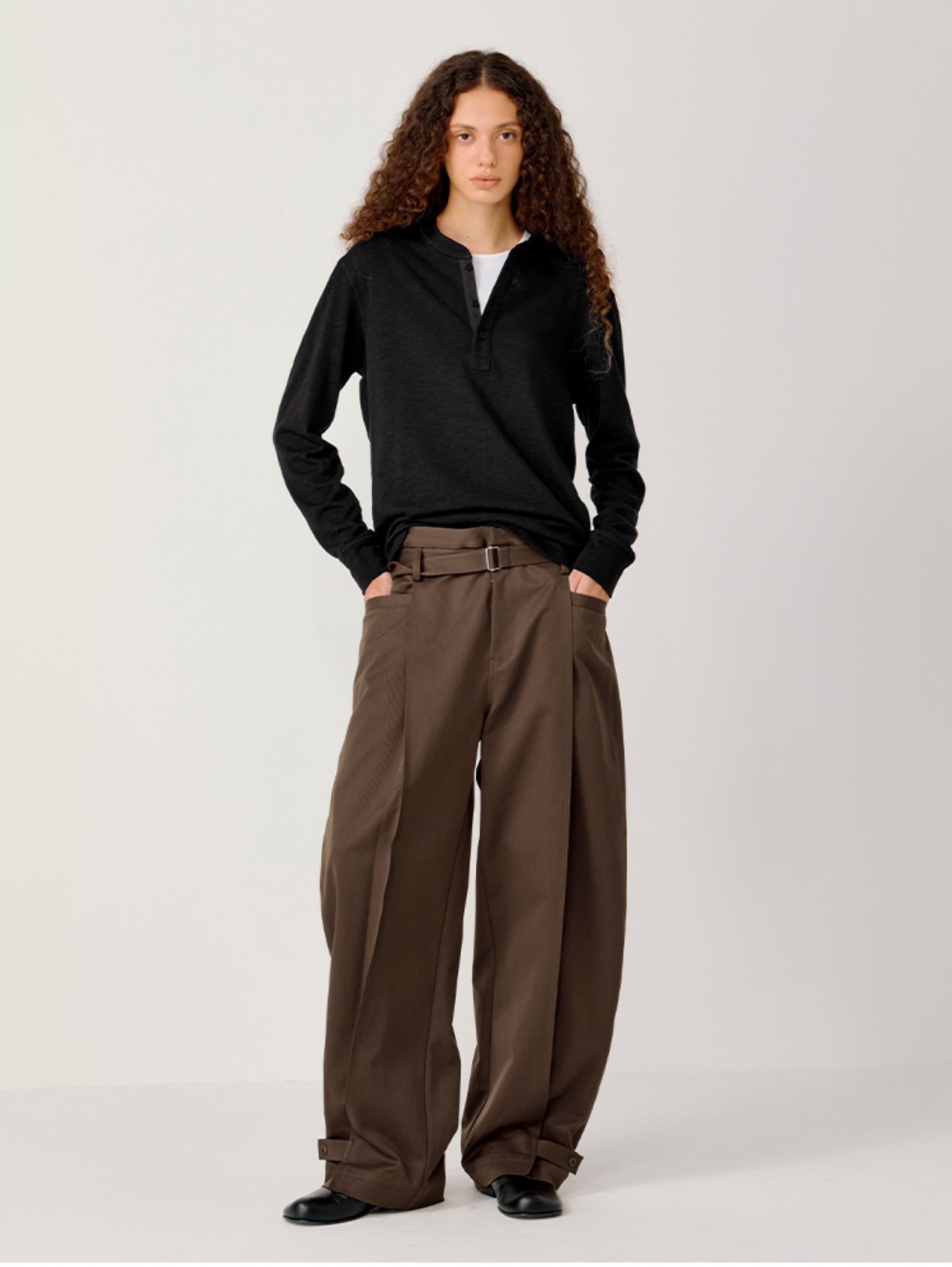 Henry-collar T-shirt