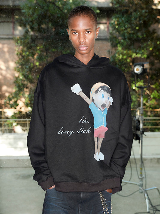 Cartoon Print Heavy Hooded Sweatshirt