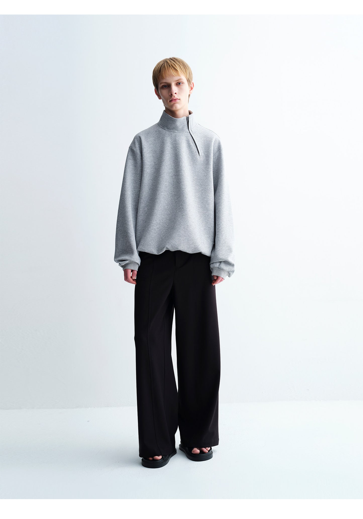 Asymmetrical Zip-Up Sweatshirt