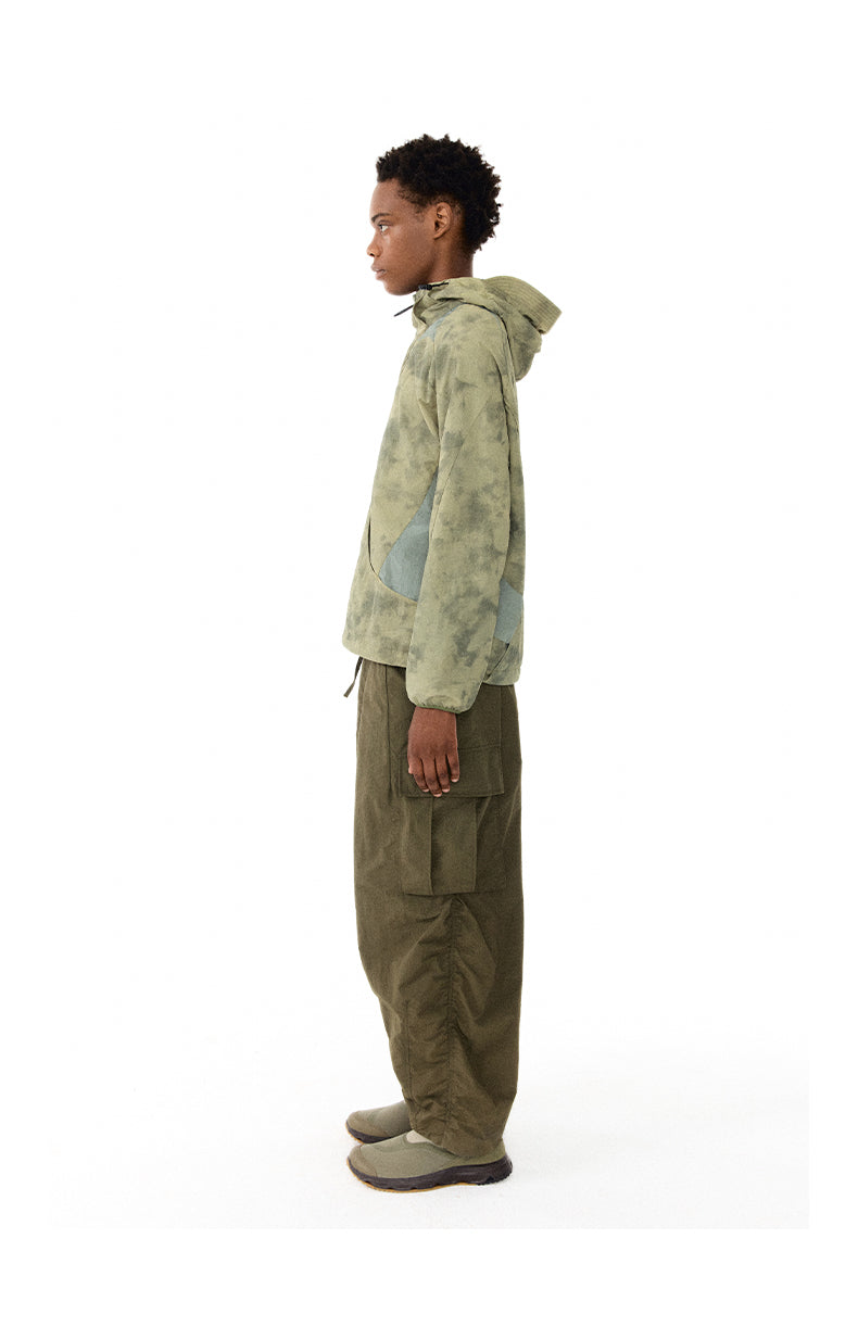 Tie-dye sun protection hooded jacket