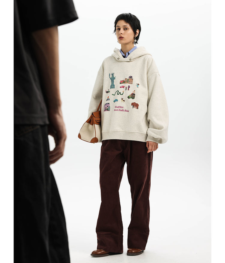Three-in-one printed sweatshirt