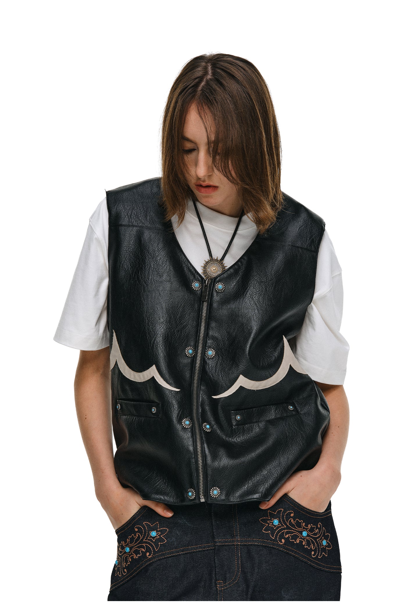 PU Leather Vest