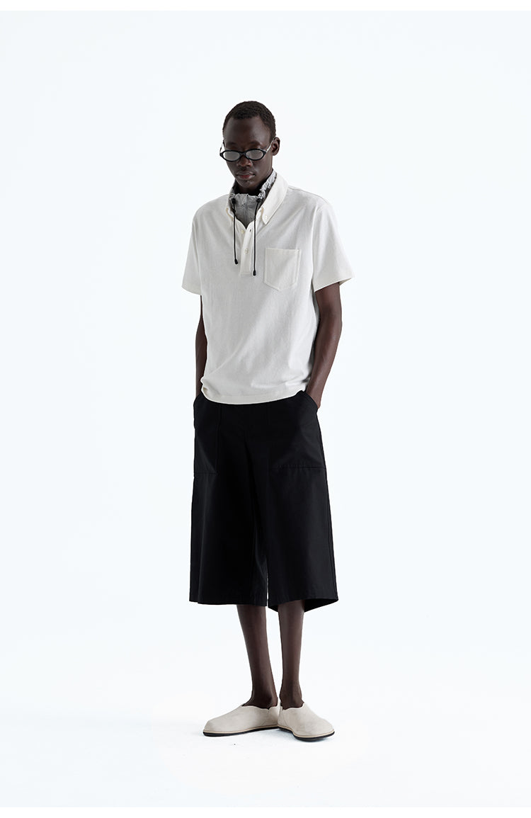 Cotton blend polo shirt