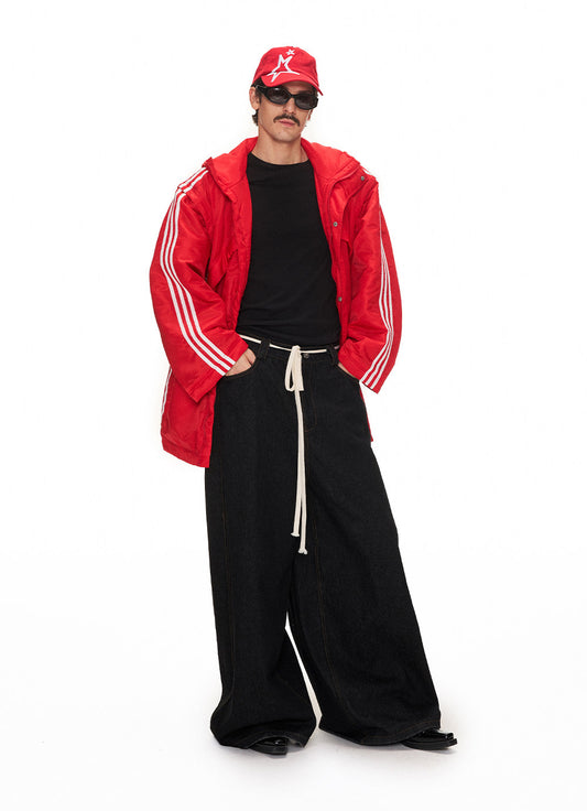 Two-Tone Long Windbreaker