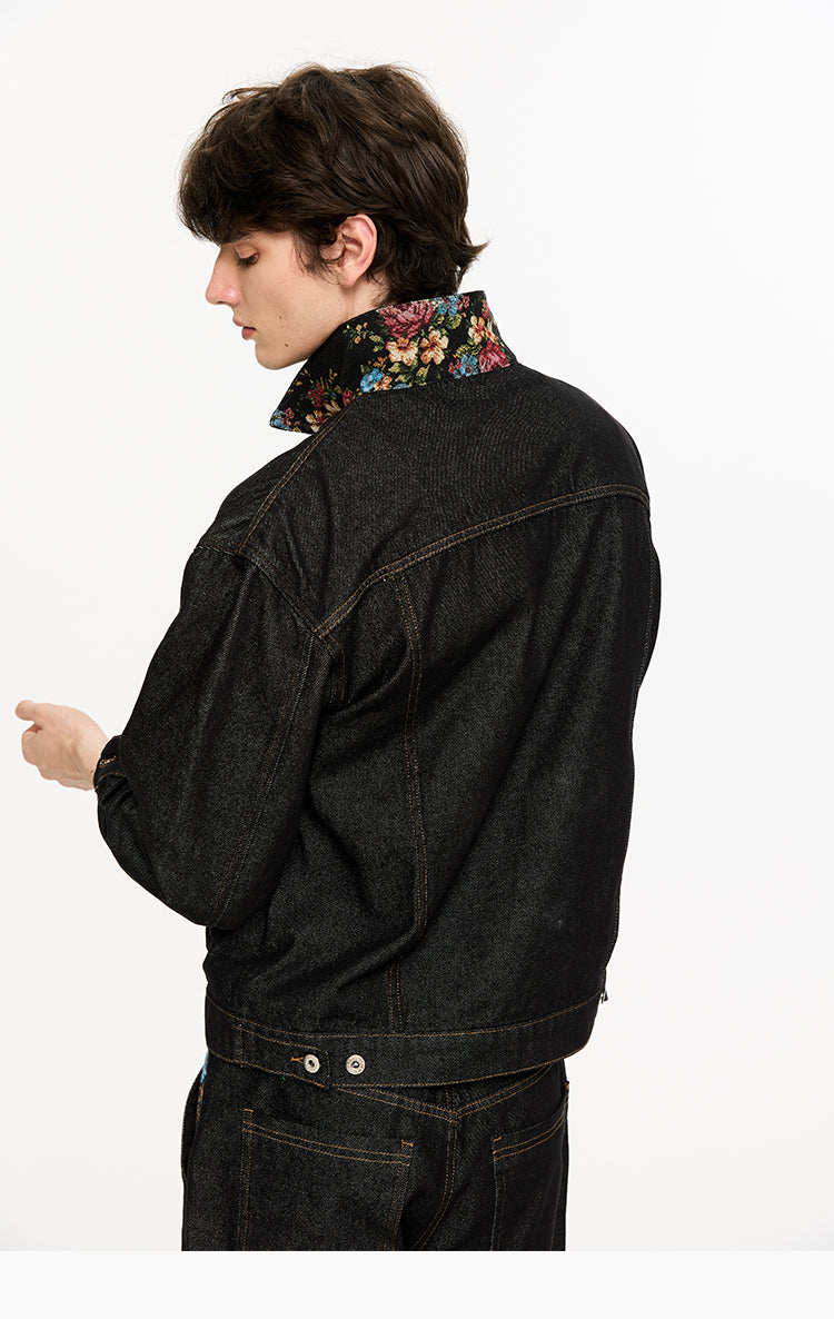 Wash-processed denim jacket