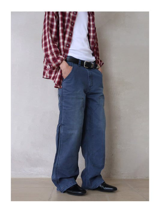 Wash-Damaged Work Pants