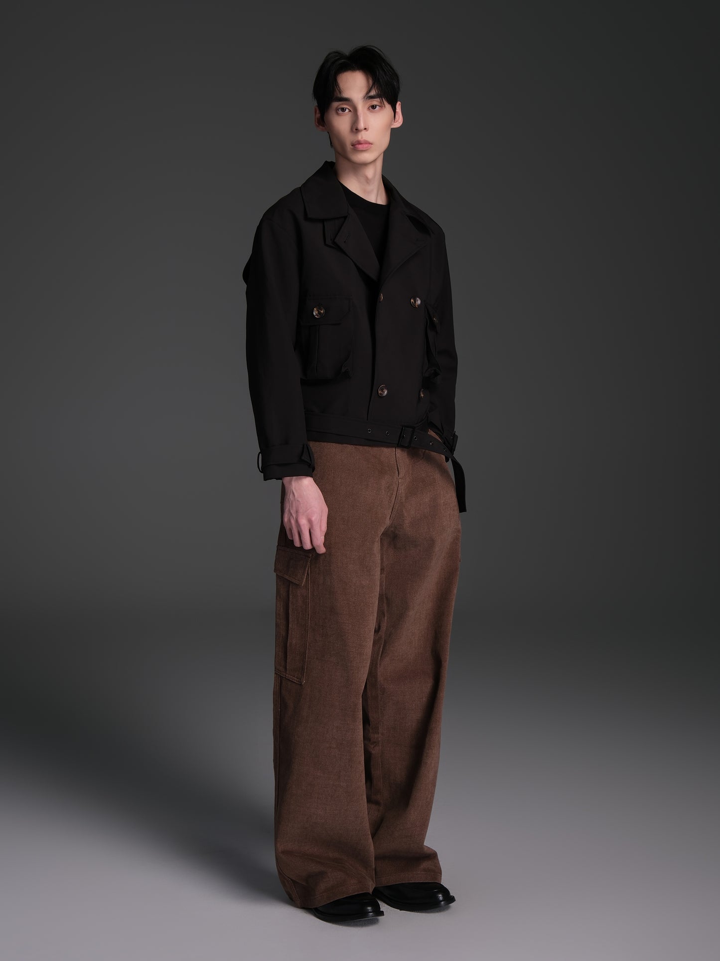 Short wide trench coat