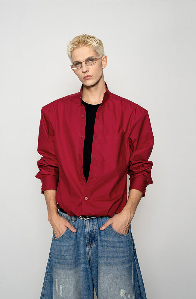 Wide-shoulder shirt