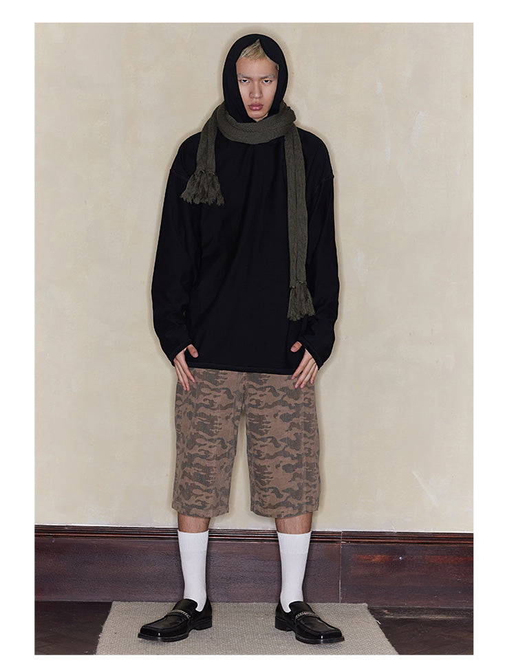 Camouflage mid-length pants