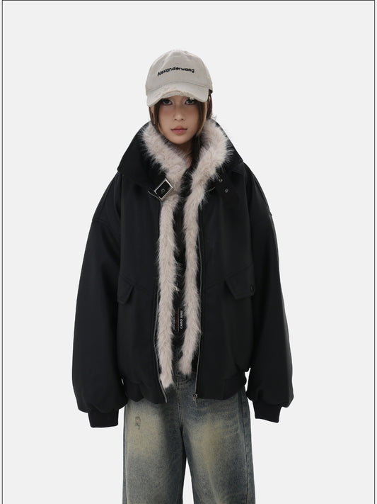 Retro Shearling Short Jacket