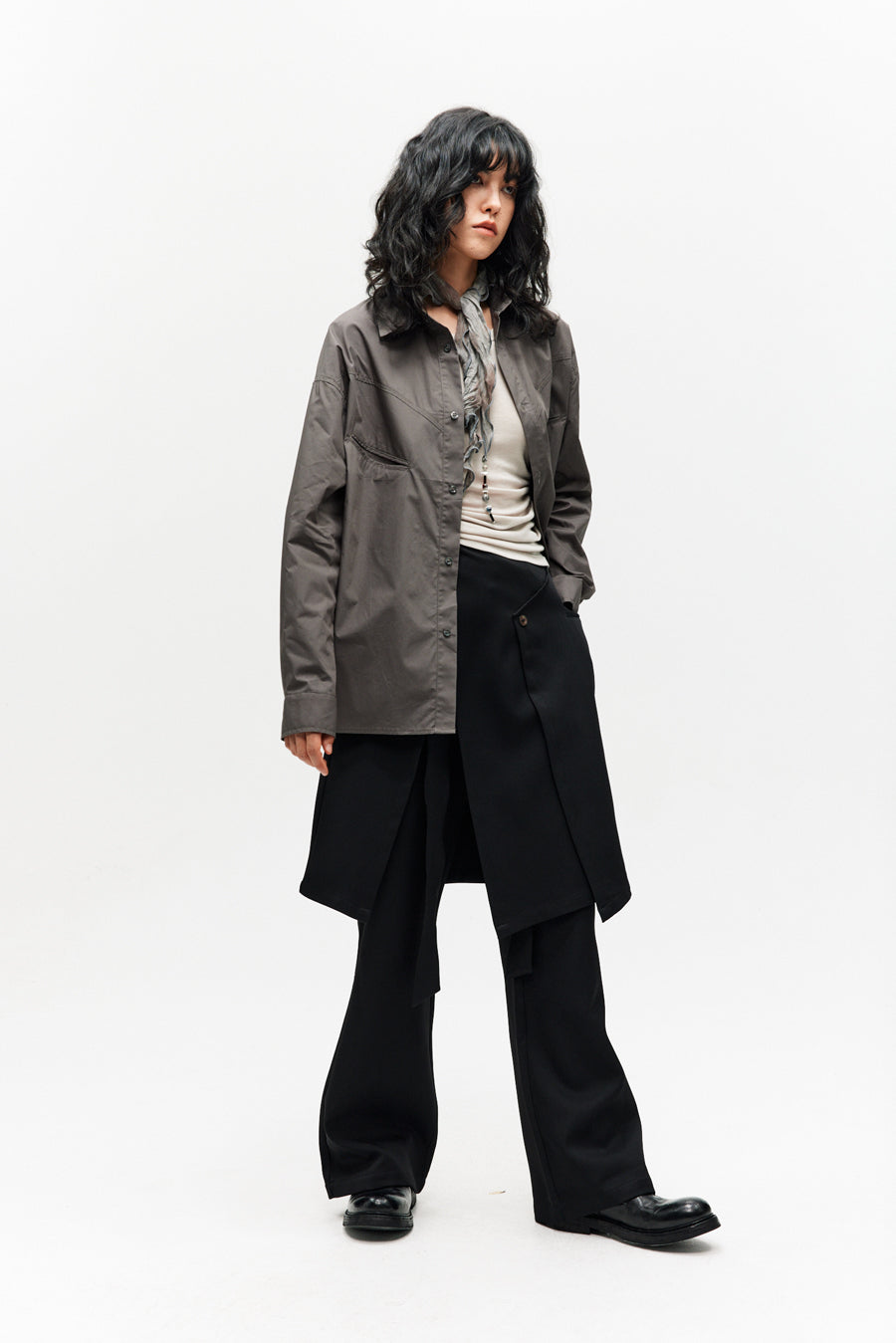 Double Pleated Straight Pants