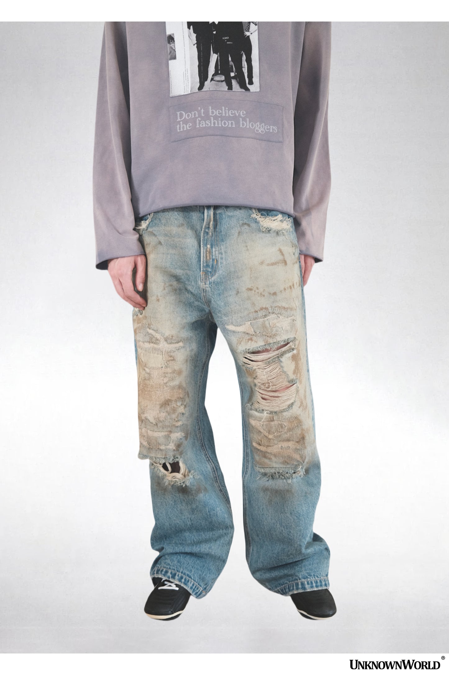 Destroy Mud Dyed Straight Jeans