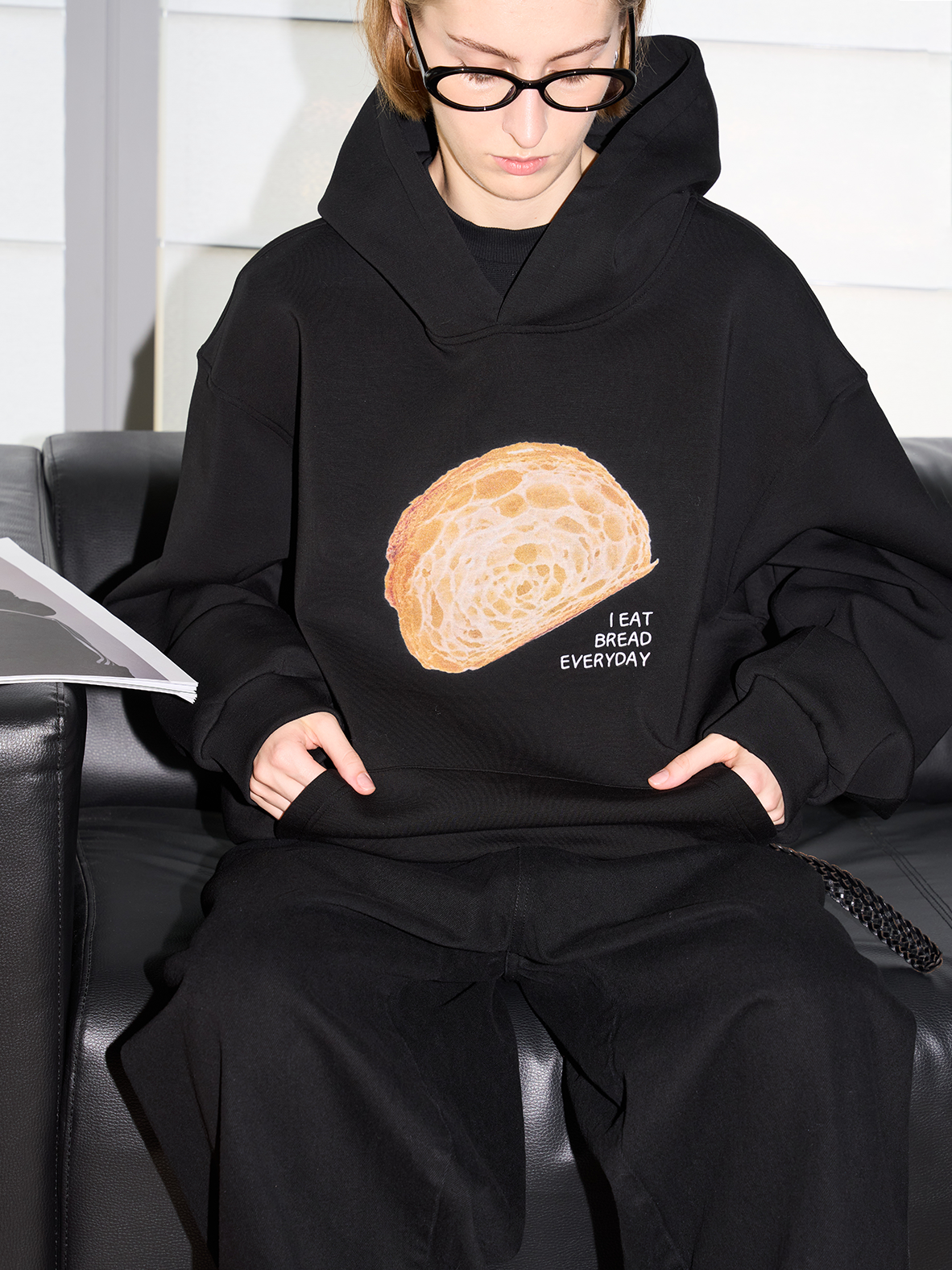 Printed Silhouette Hooded Sweatshirt