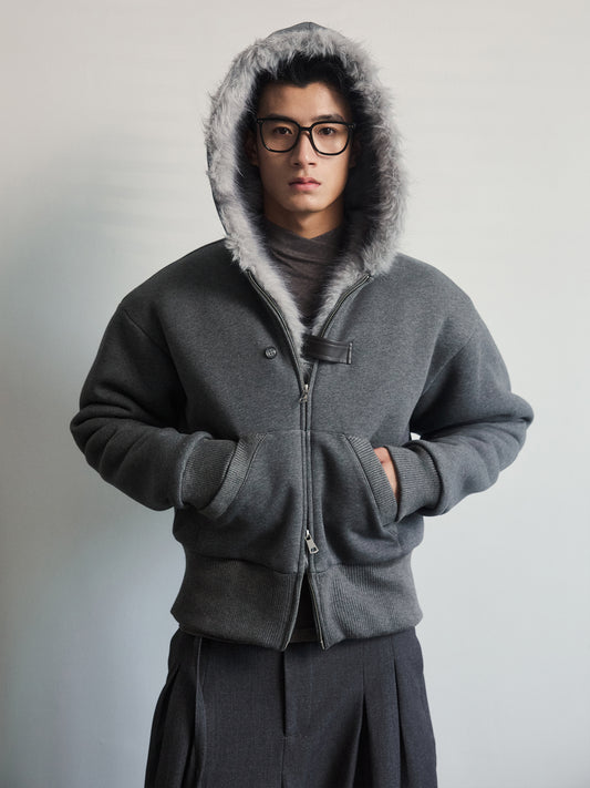 Open-Front Hooded Jacket