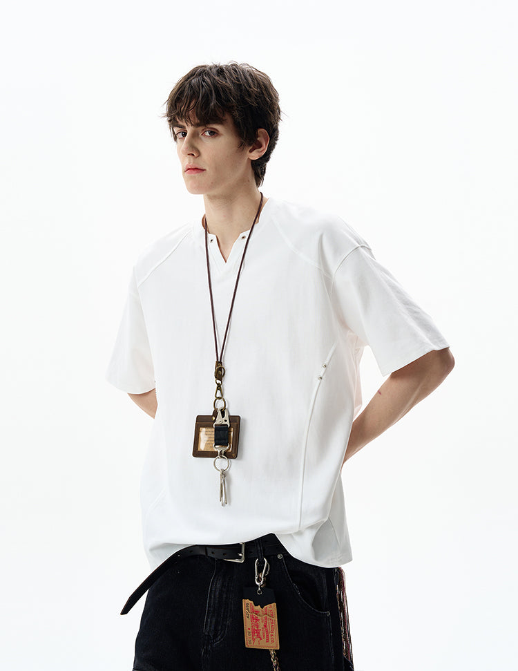 Deconstruction V-neck T-shirt