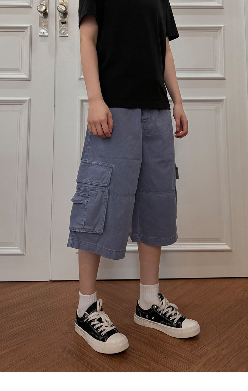 Multi-Pocket Workwear Shorts