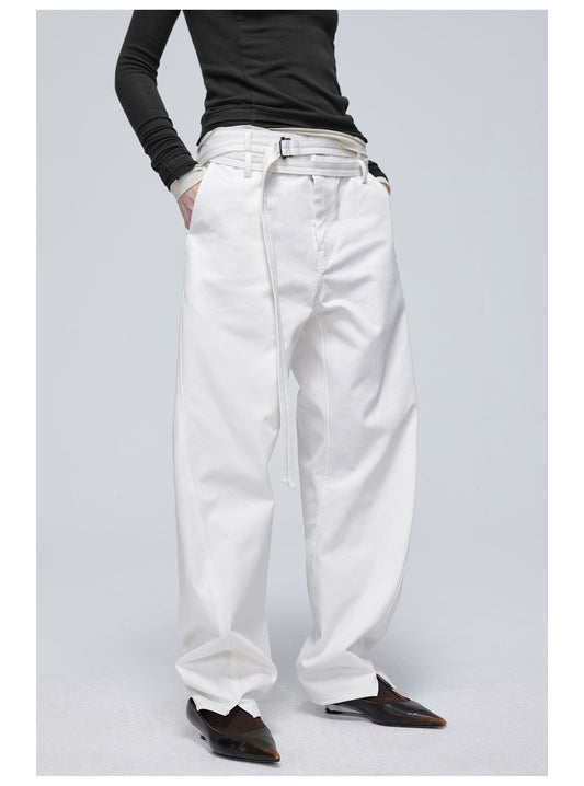 Twist Belt Casual Pants