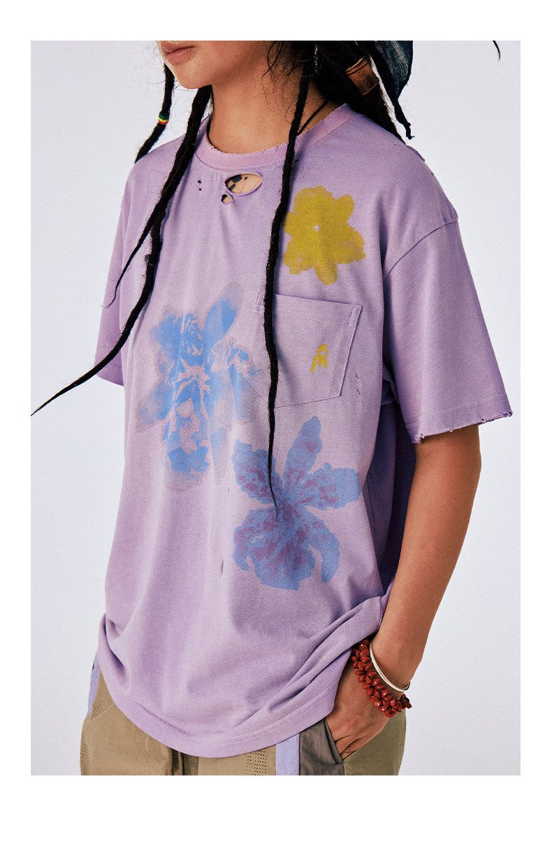 Distressed Print T-Shirt