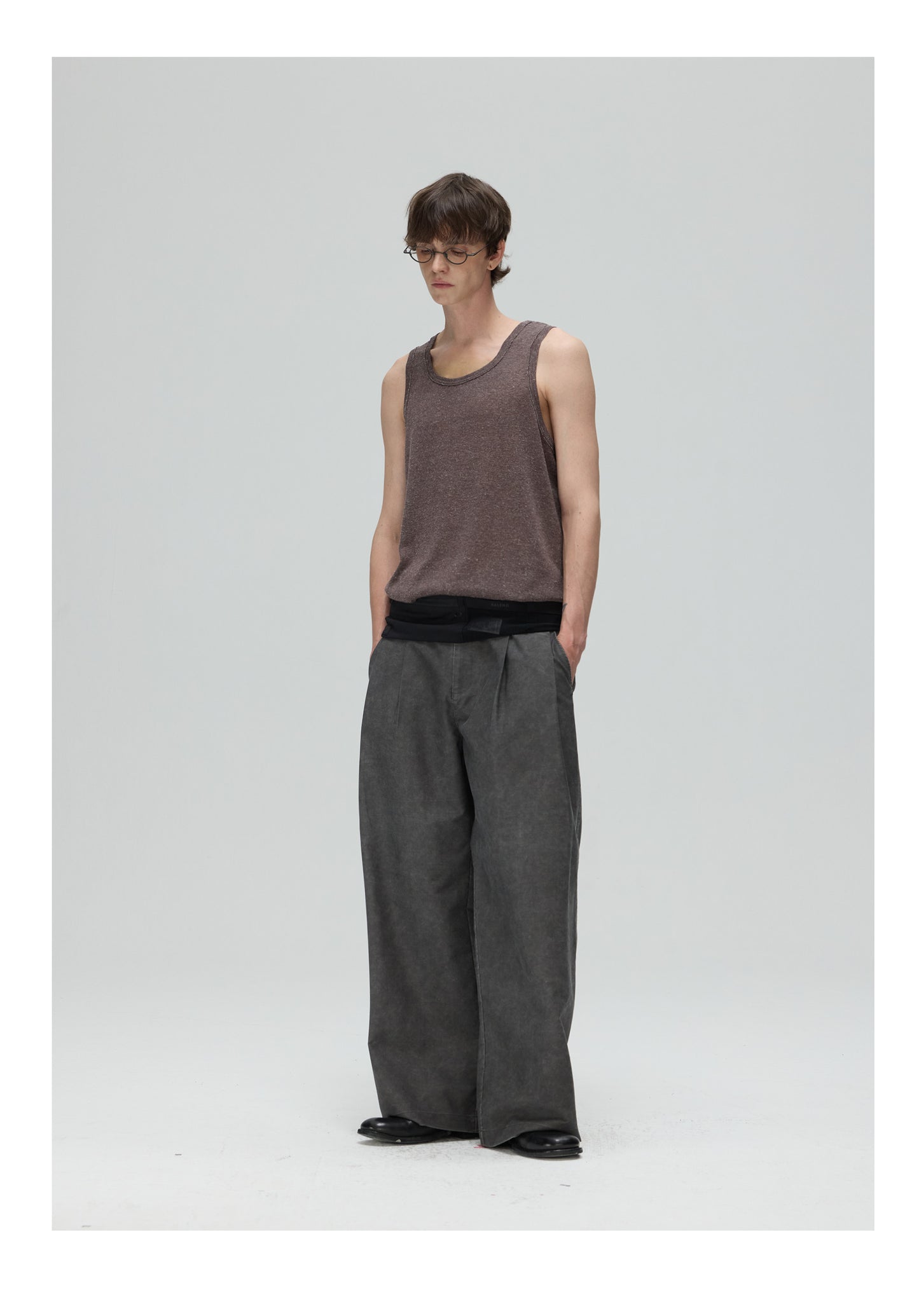 Multi-Pleated Casual Pants