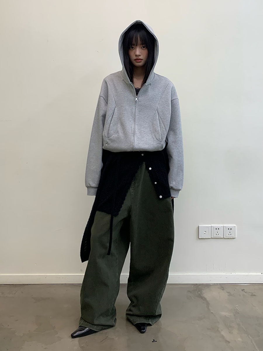 Scimitar Cut Wide Casual Pants