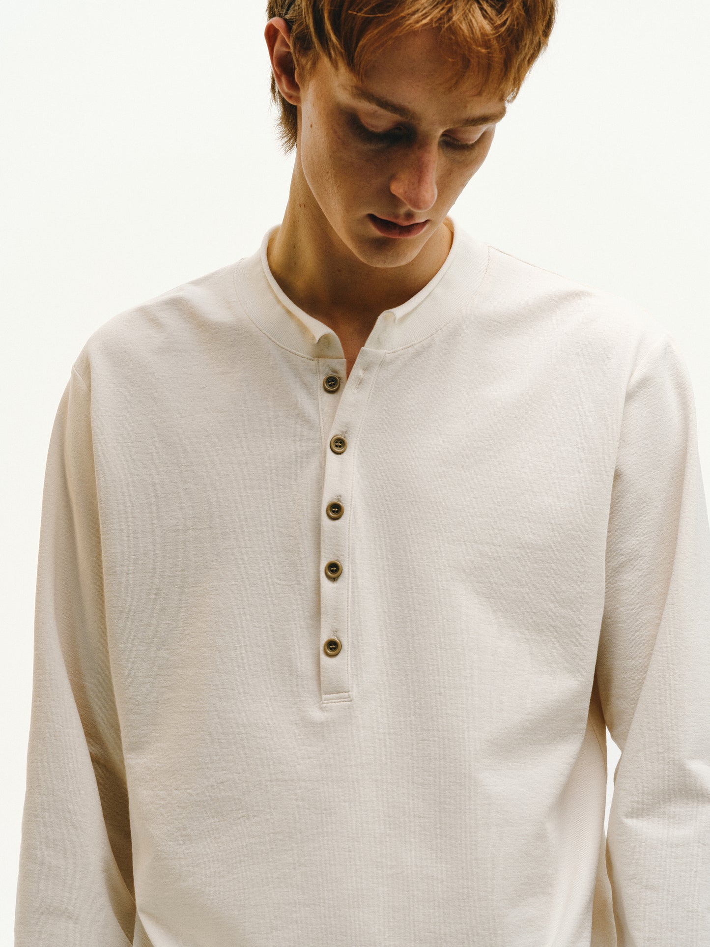 Henry-collar T-shirt