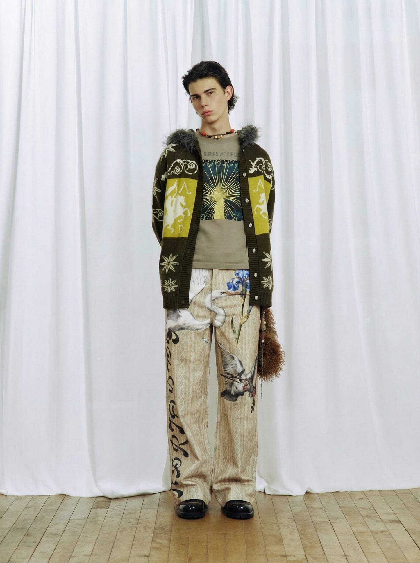 3D-Printed Denim Casual Pants