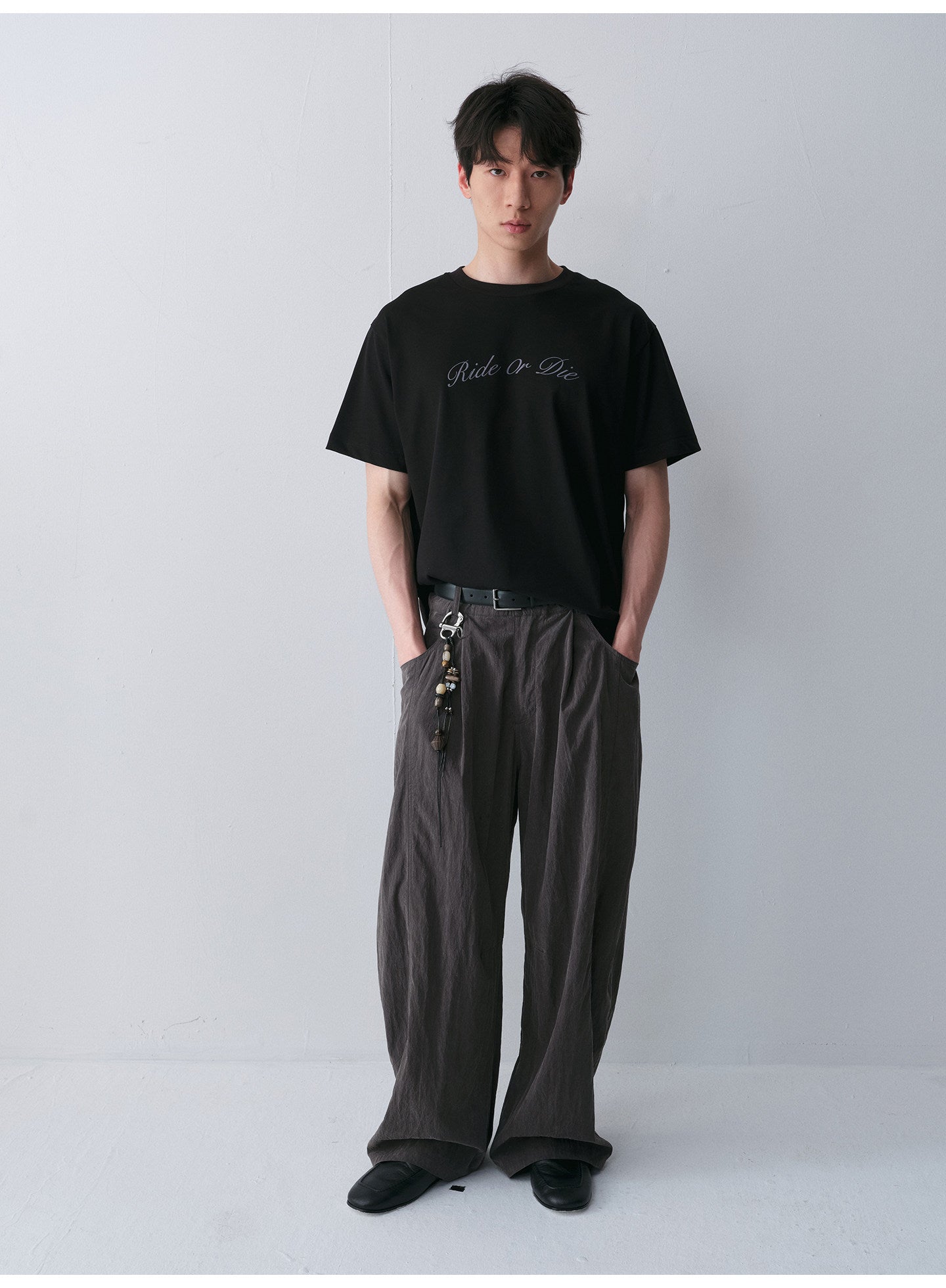 Round-Neck T-Shirt with Alphabet Print