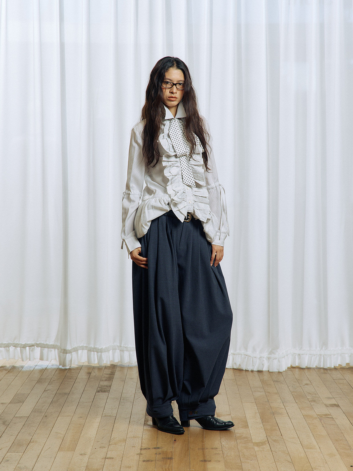 Pleated Balloon Pants