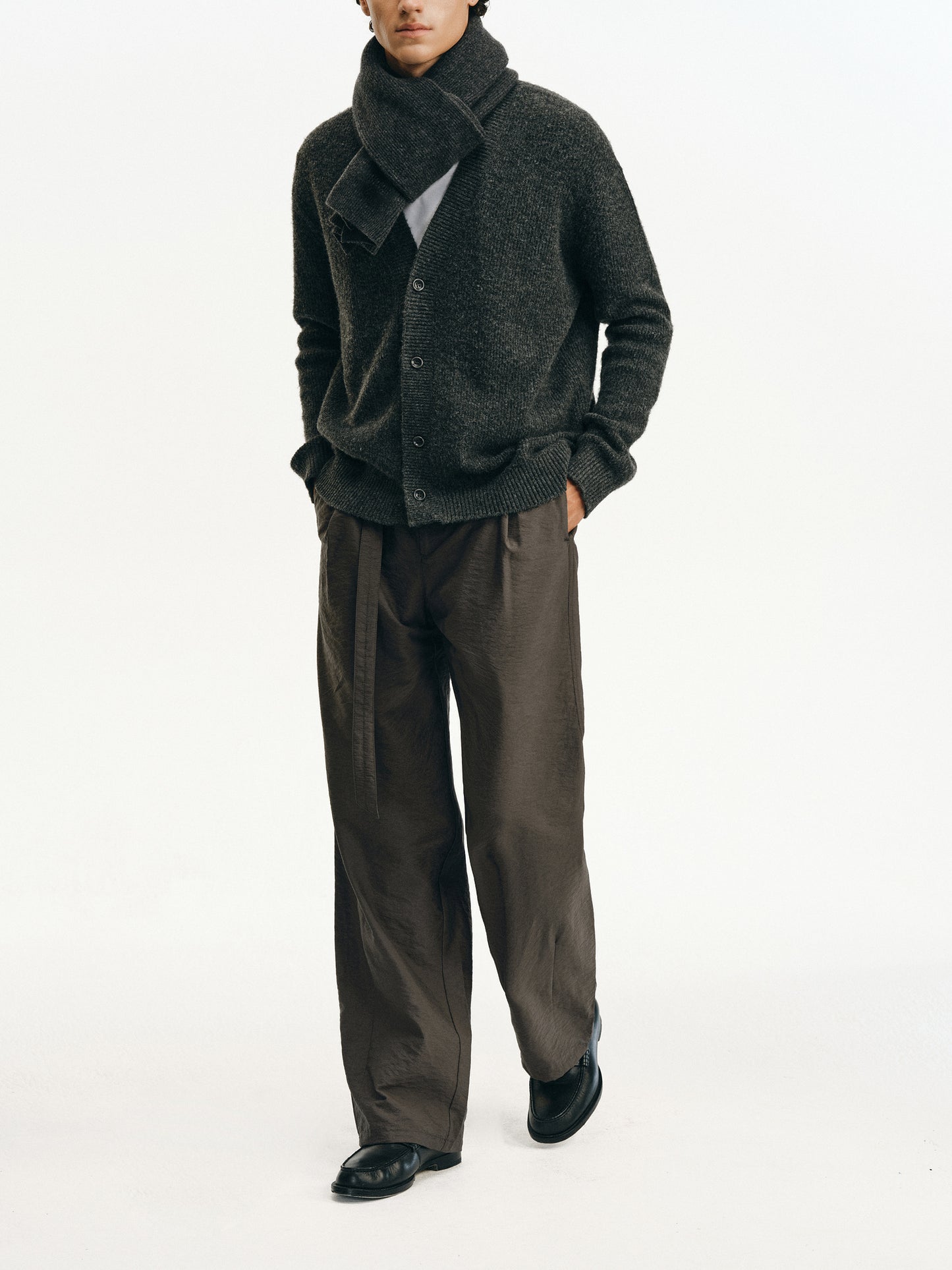 Sheep Wool V-Neck Cardigan