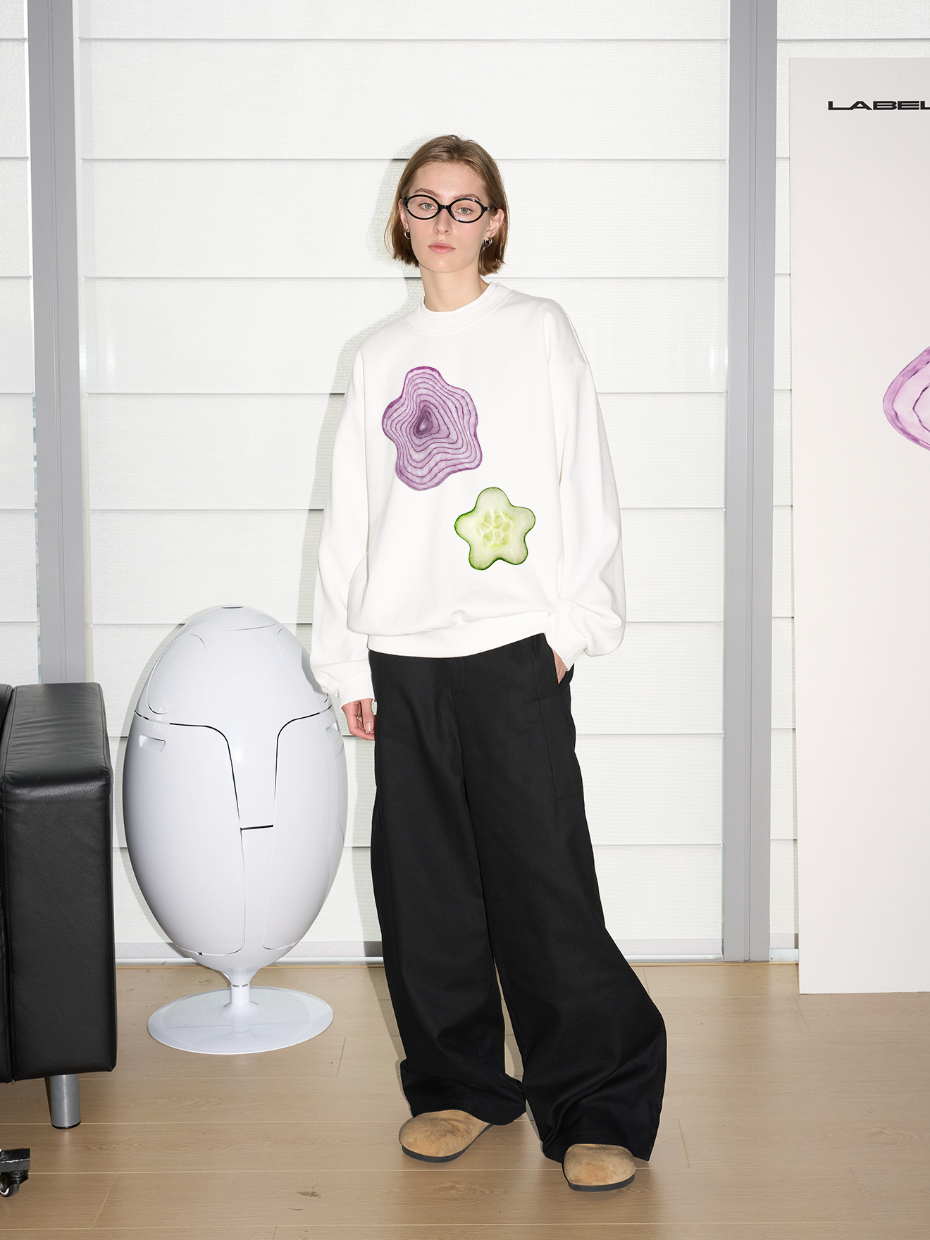 Printed Crew Neck Sweatshirt