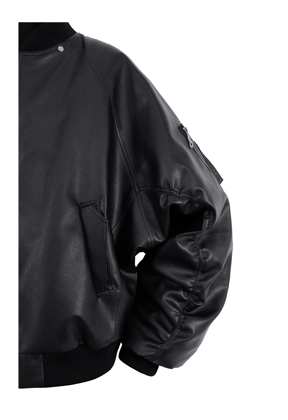 Detachable Scarf Bomber Jacket