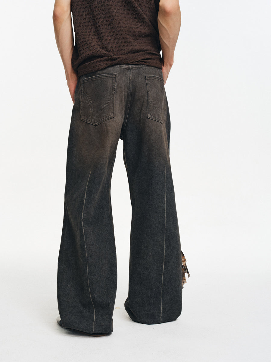 Distressed A-Line Jeans