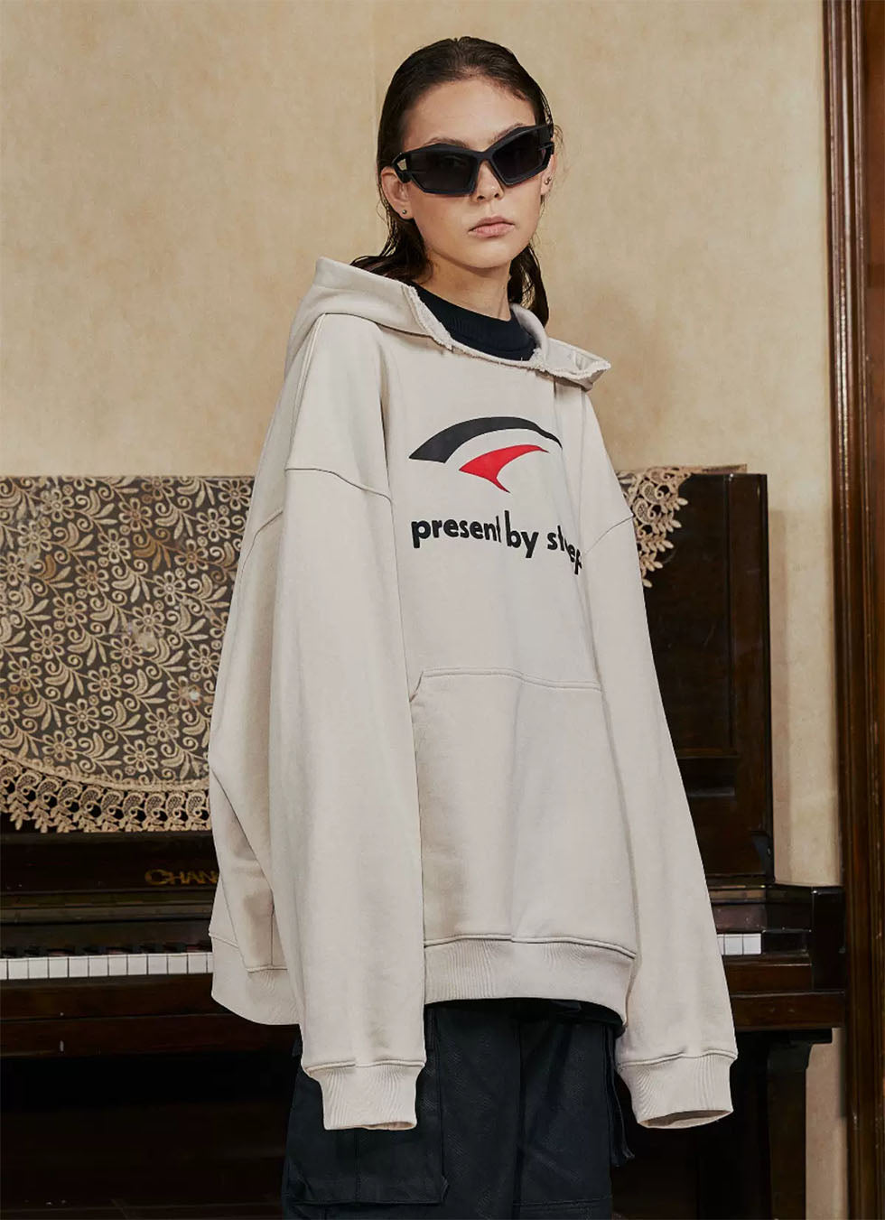 Basic Printed Logo Hooded Sweatshirtz