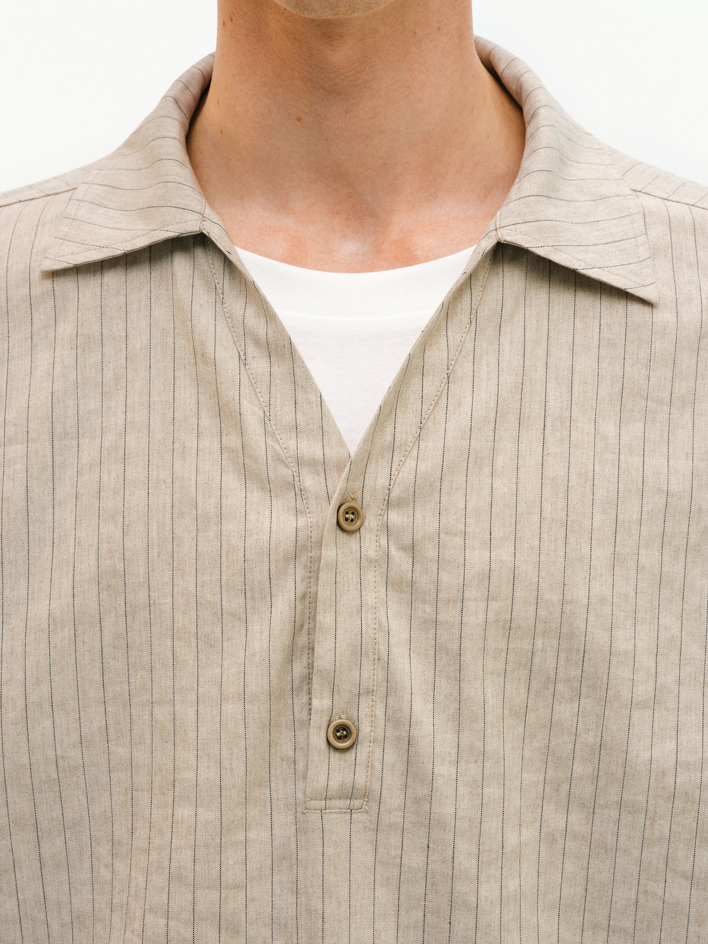 Striped Faux Two-Piece Shirt