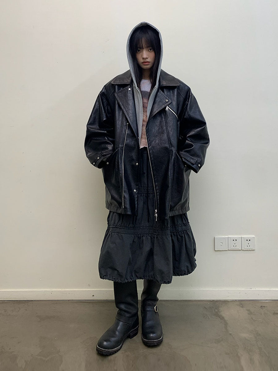 Oversized mid-length jacket