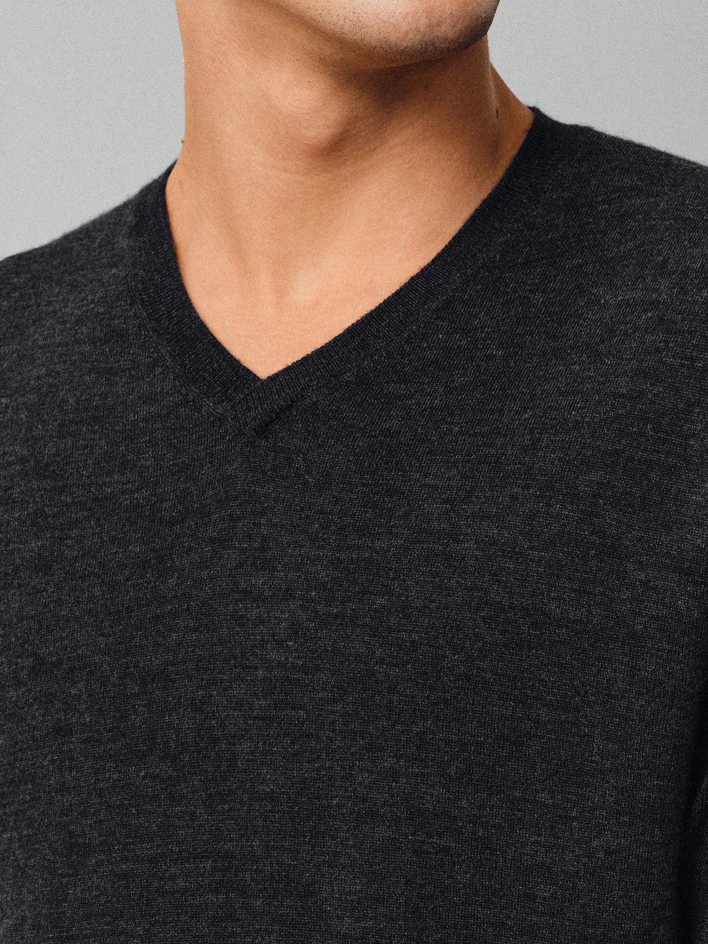 V-neck Wool Knit Shirt