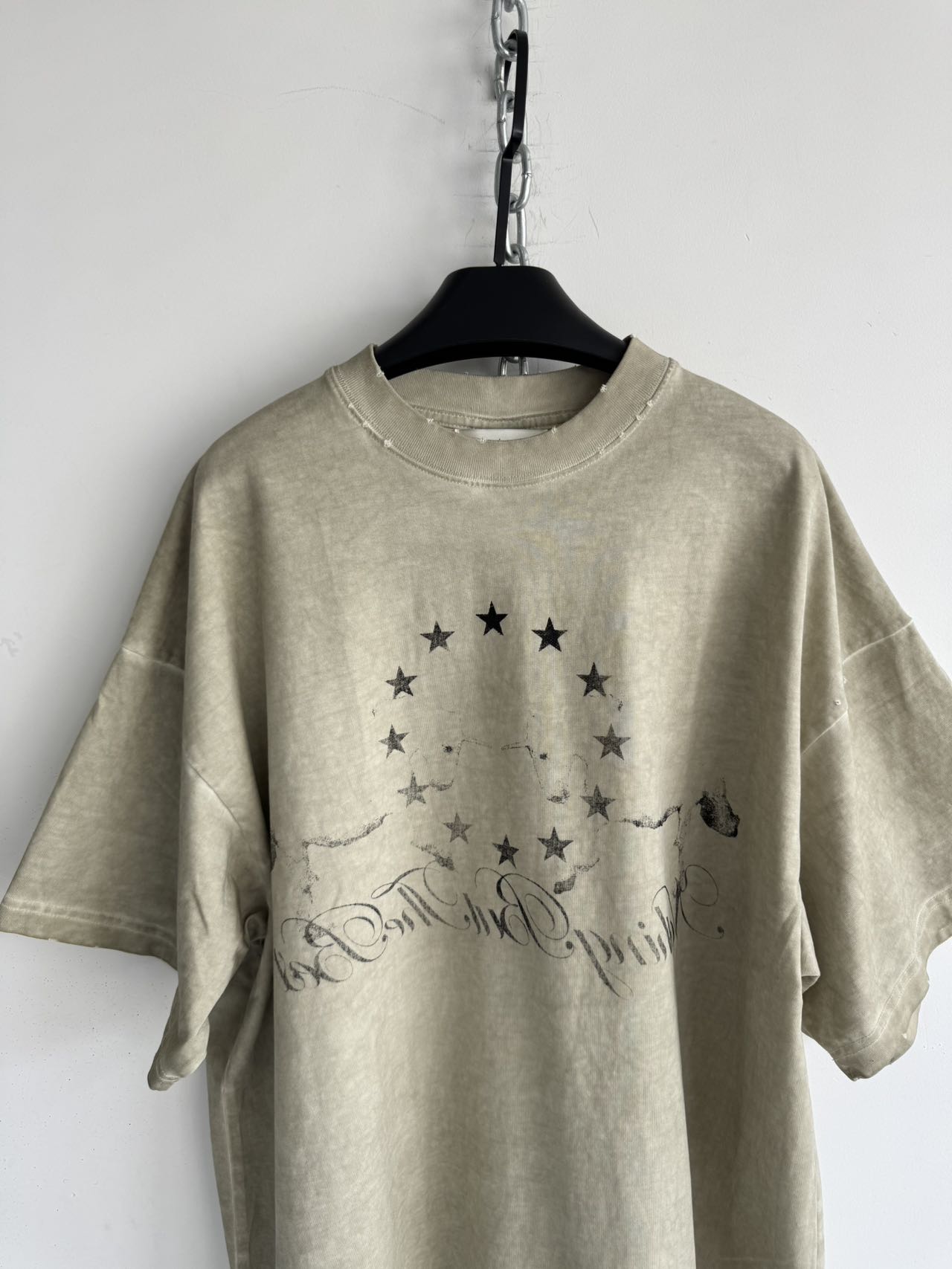 Washed Dirty Dye Print T-Shirt