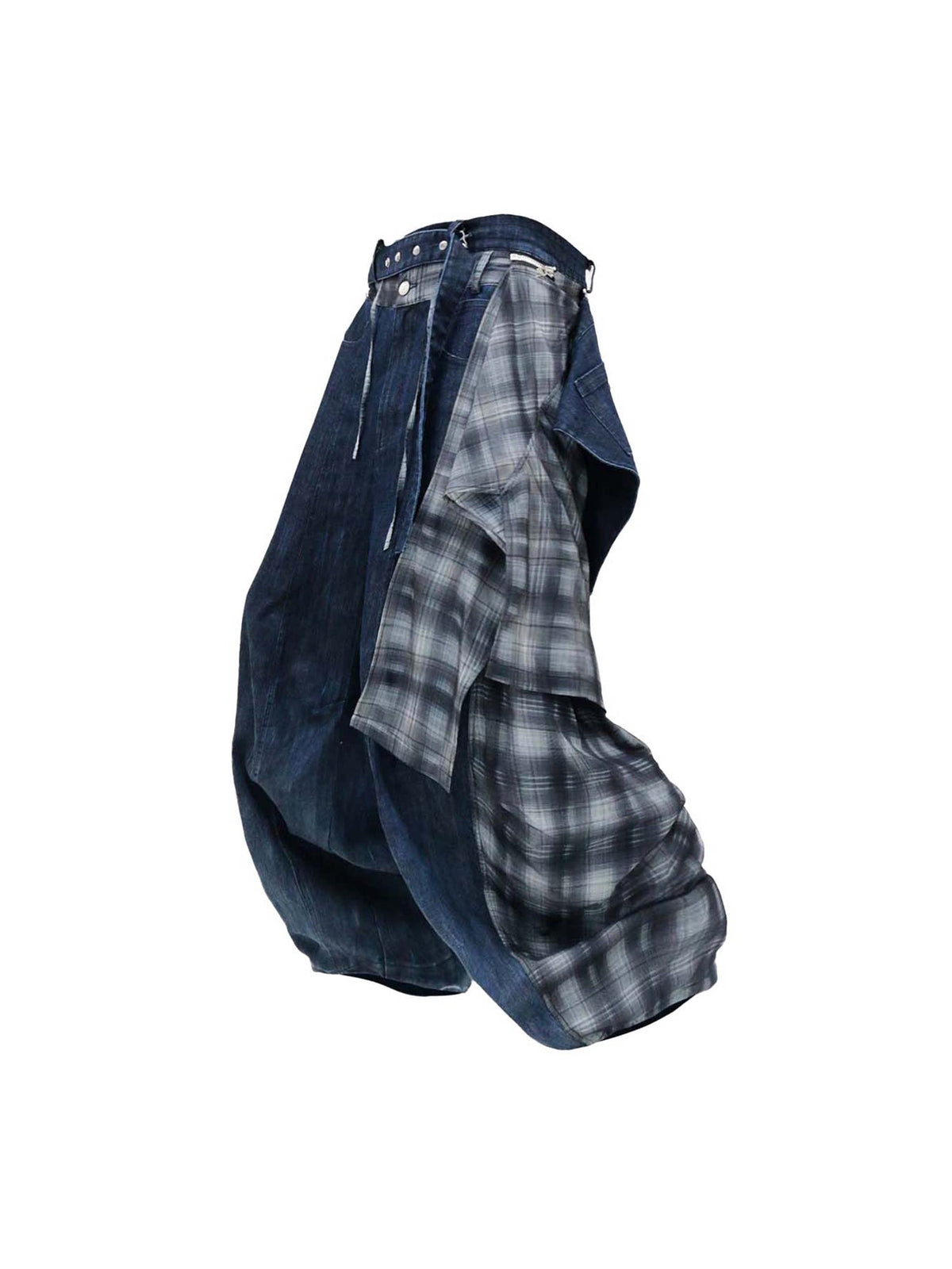 Double-Layer Mesh-Lined Fleece Back Panel Workwear Jeans