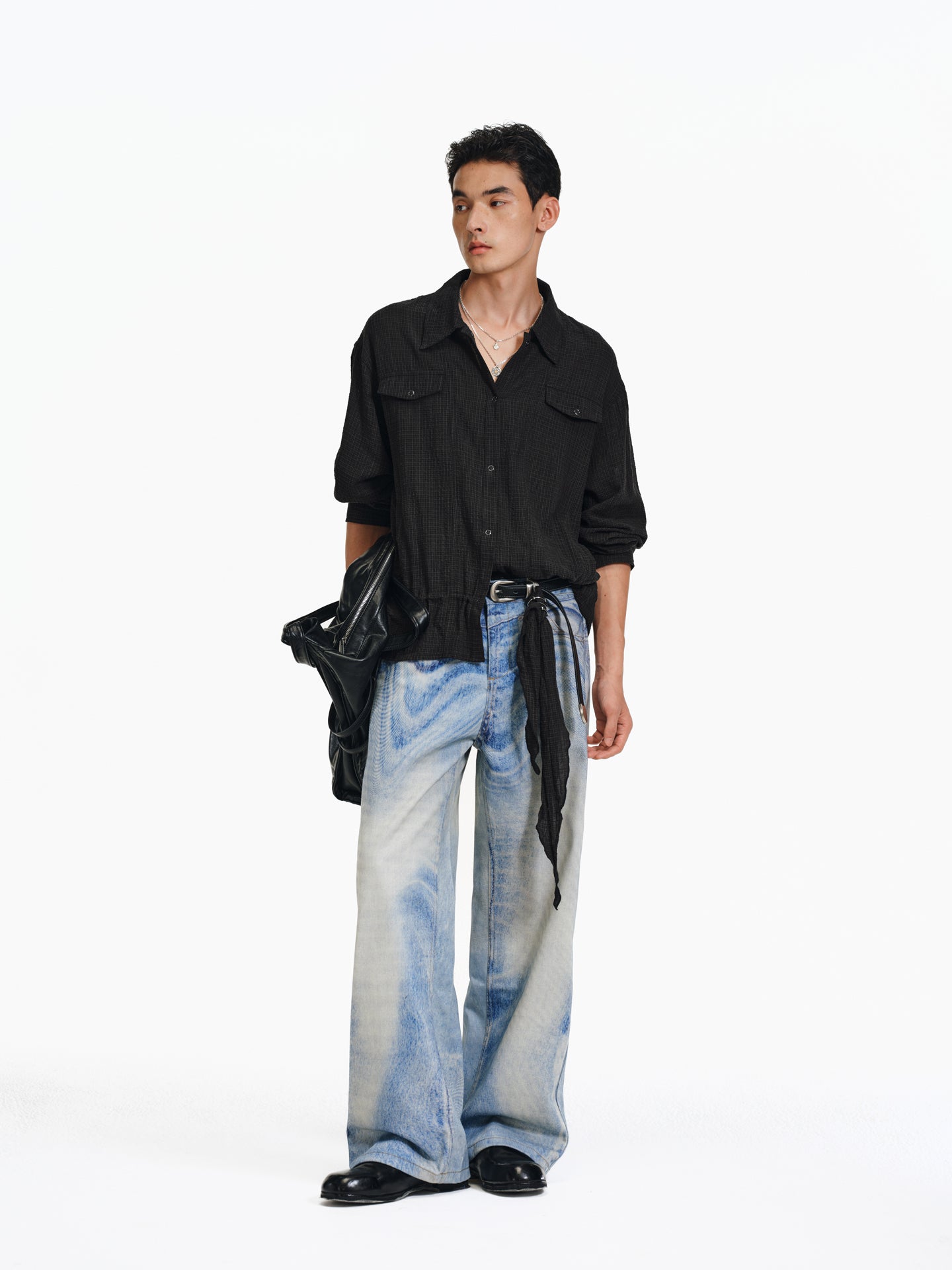 Drawstring waist shirt