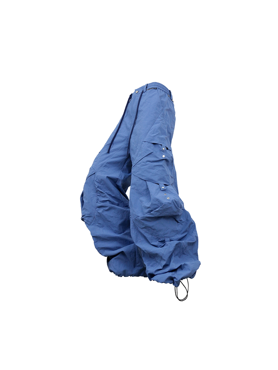 Layered Design Nylon Casual Pants