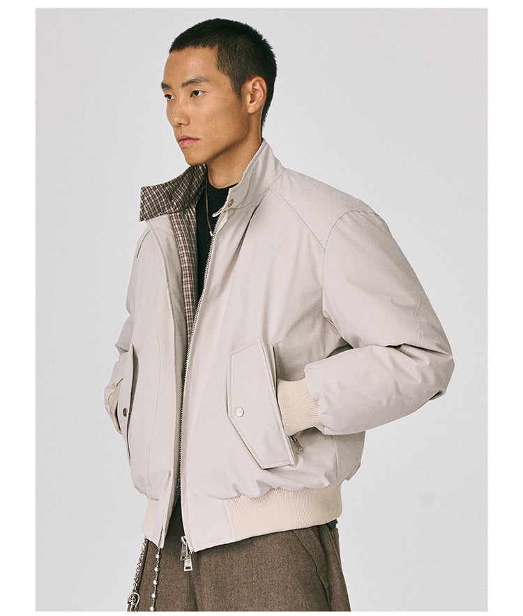Harrington Check Pattern Down Jacket