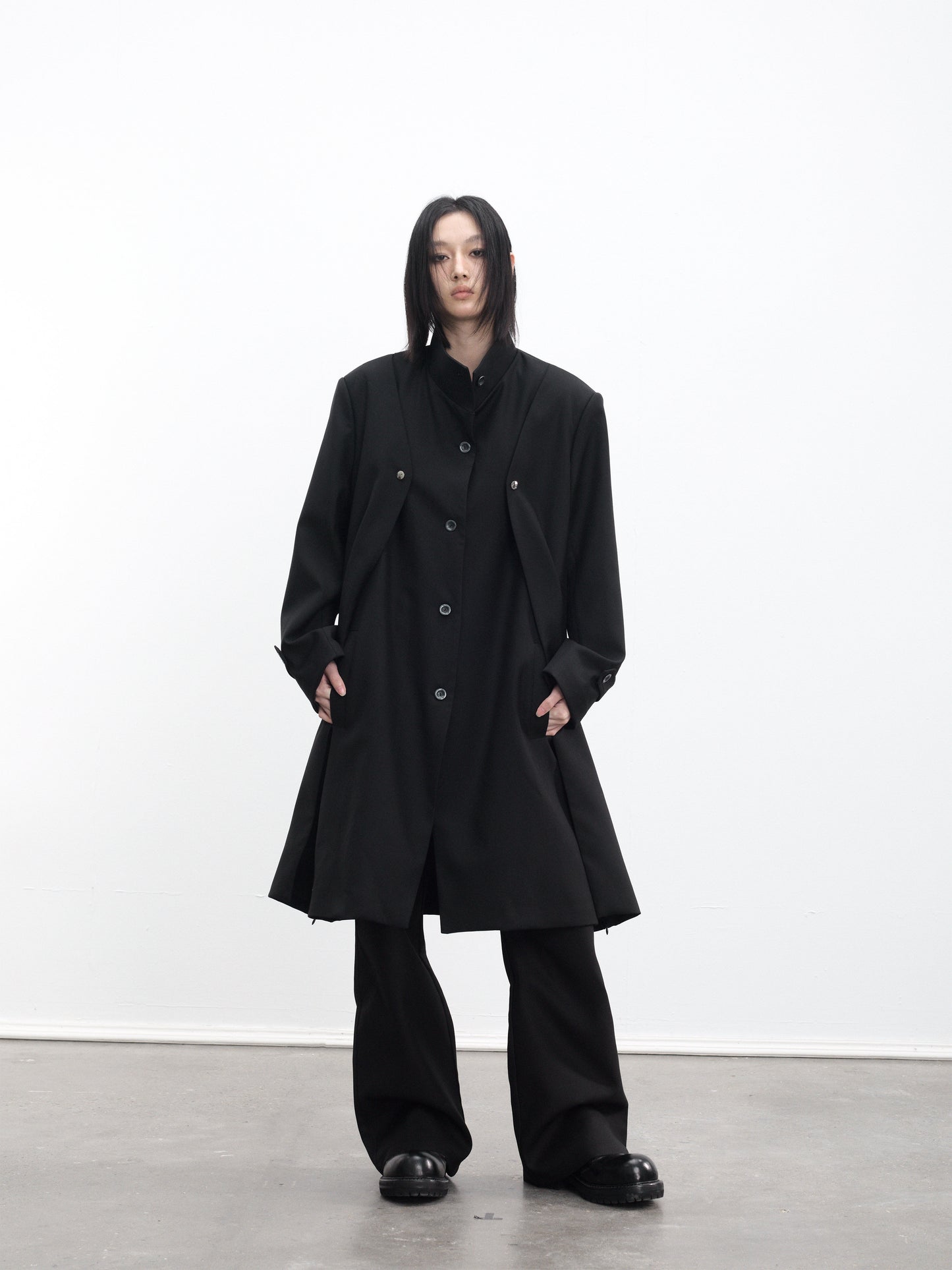 Faux Two-Piece Trench Coat