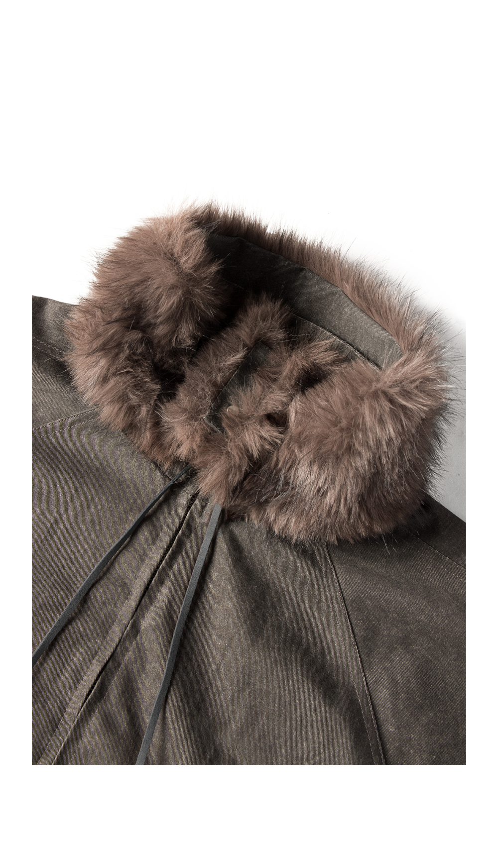 Detachable fur collar jacket