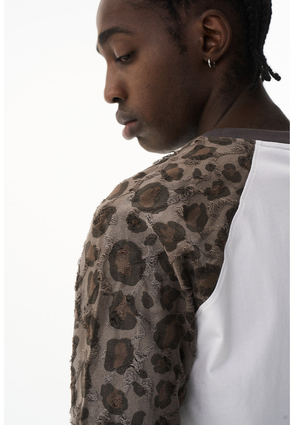 Raglan Leopard Print T-Shirt