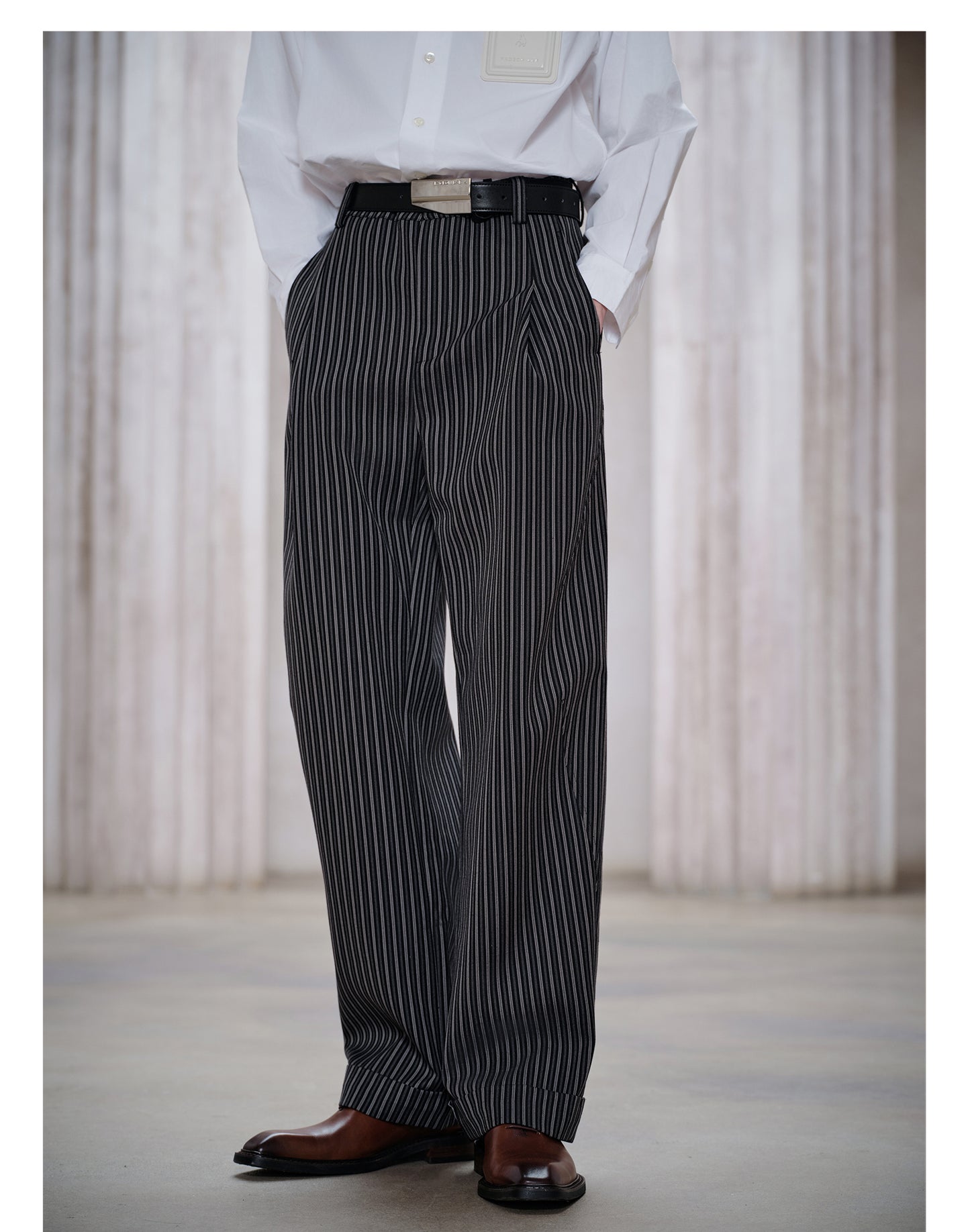 Wool High-End Straight Pants
