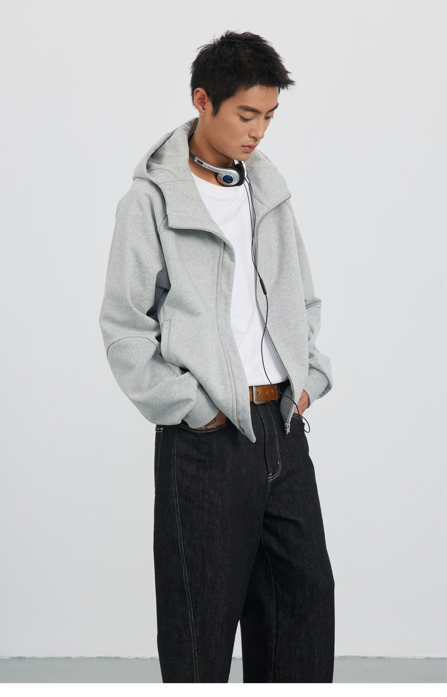 Turtleneck Hooded Sweatshirt